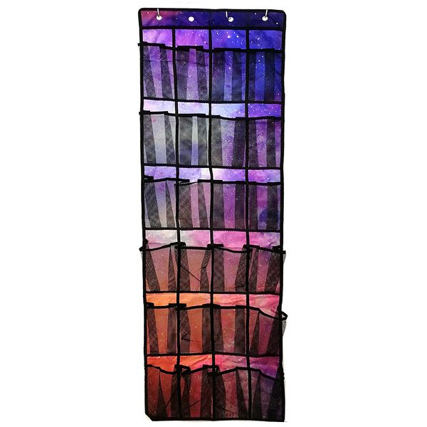 24 grids night sky multi purpose shoes organizer with 4 hooks over the door hanging closet practical mesh pocket home storage
24 grids night sky multi purpose shoes organizer with 4 hooks over the door hanging closet practical mesh pocket home storage