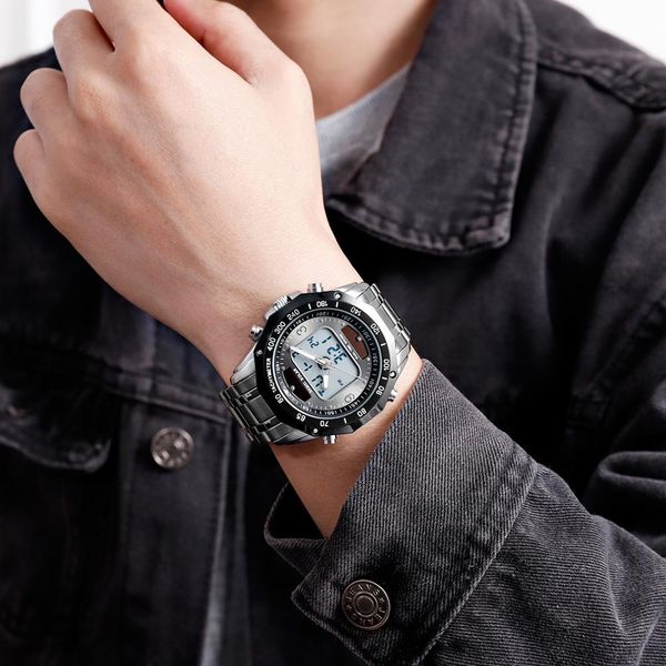 for skmei solar dual display electronic watch steel belt sports outdoor student men's innovative watch couple, Slivery;brown
for skmei solar dual display electronic watch steel belt sports outdoor student men's innovative watch couple, Slivery;brown
