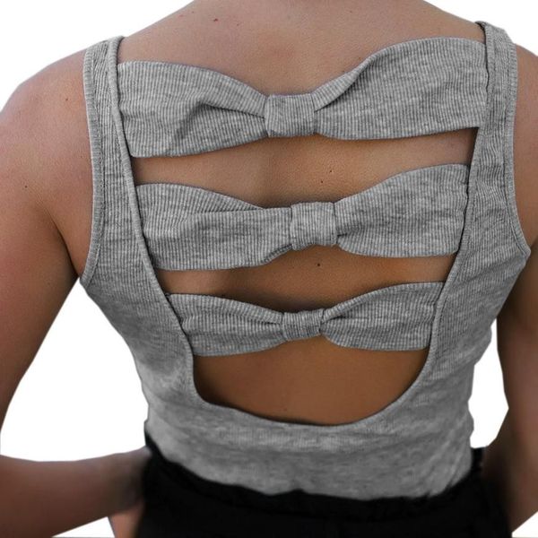 womens casual bow backless sleeveless shirt vest blouse back hollow out blouses tank crop #5t, White
womens casual bow backless sleeveless shirt vest blouse back hollow out blouses tank crop #5t, White