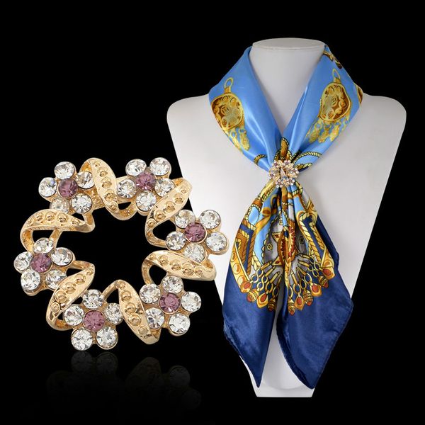 fashion 5 colors rhinestone brooches for women trendy round hollow flower crystal brooch pins scarves buckle gift broche, Gray
fashion 5 colors rhinestone brooches for women trendy round hollow flower crystal brooch pins scarves buckle gift broche, Gray