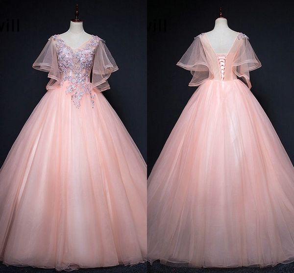 juliet short sleeves prom dress quinceanera 2019 v-neck 3d floral appliques beads crystal corset back sweet 16 girls evening gowns, Black
juliet short sleeves prom dress quinceanera 2019 v-neck 3d floral appliques beads crystal corset back sweet 16 girls evening gowns, Black