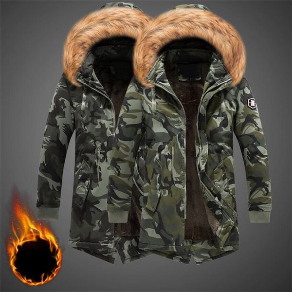fashion jacket men 2019 winter camouflage velvet thick parka men fur collar long trench coat windbreaker warm jacket, Black
fashion jacket men 2019 winter camouflage velvet thick parka men fur collar long trench coat windbreaker warm jacket, Black