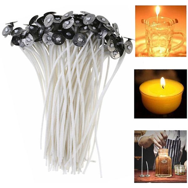 100pcs fashion new candle wicks cotton core waxed wick with sustainer for candle novelt
100pcs fashion new candle wicks cotton core waxed wick with sustainer for candle novelt