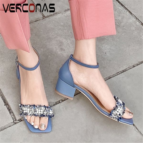 dress shoes verconas women genuine leather pearl thick heel square toe working pumps heeled sandals summer woman, Black
dress shoes verconas women genuine leather pearl thick heel square toe working pumps heeled sandals summer woman, Black