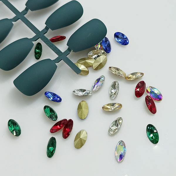 30pcs glass nail art rhinestone oval horse eye strass sharp bottom shiny crystal for 3d nail art decoration, Silver;gold
30pcs glass nail art rhinestone oval horse eye strass sharp bottom shiny crystal for 3d nail art decoration, Silver;gold