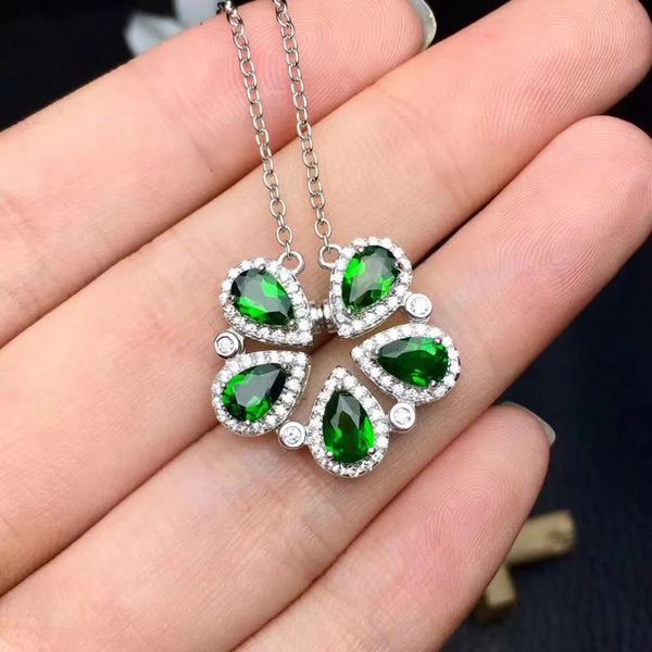 natural green diopside necklace natural gemstone pendant necklace 925 sliver women trendy flower water drop women party jewelry, Silver
natural green diopside necklace natural gemstone pendant necklace 925 sliver women trendy flower water drop women party jewelry, Silver