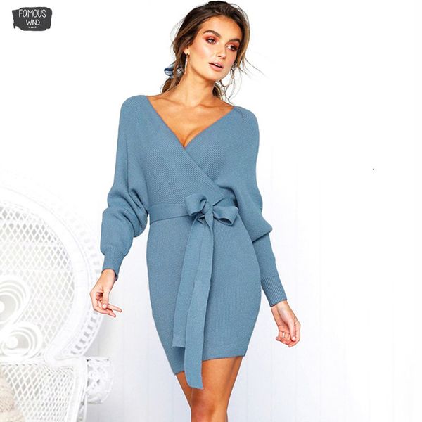 v neck sweater winter dress women autumn long sleeve mini bodycon knitted dresses elegant robe pull, Black;gray
v neck sweater winter dress women autumn long sleeve mini bodycon knitted dresses elegant robe pull, Black;gray