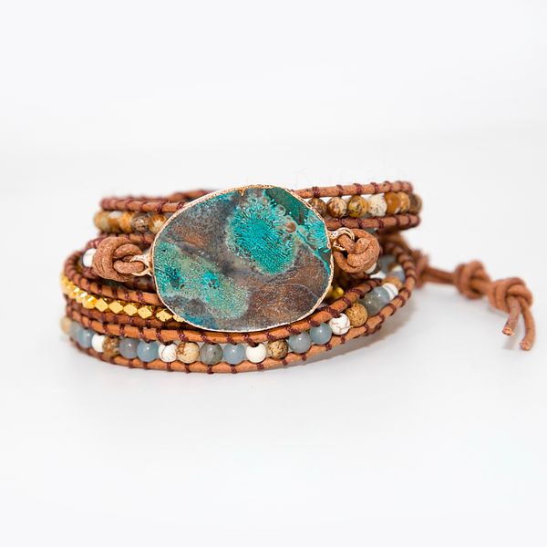 unique mixed natural stones gilded stone charm 5 strands wrap bracelets handmade boho bracelet women leather bracelet dropship, Golden;silver
unique mixed natural stones gilded stone charm 5 strands wrap bracelets handmade boho bracelet women leather bracelet dropship, Golden;silver