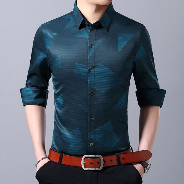 shirt men's long-sleeved shirt men's fashion printed bottoming quality fabric business casual long-sleeved, White;black
shirt men's long-sleeved shirt men's fashion printed bottoming quality fabric business casual long-sleeved, White;black