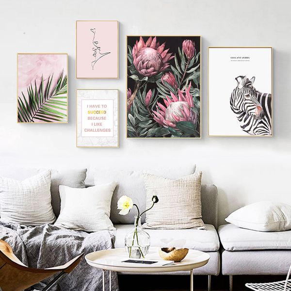 nordic fresh pink floral creative english zebra leaf canvas painting art abstract print poster picture wall home decoration 
nordic fresh pink floral creative english zebra leaf canvas painting art abstract print poster picture wall home decoration
