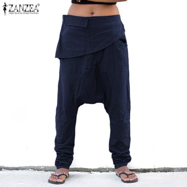 2019 fashion zanzea women loose elastic waist harem pants lady casual solid long trousers female drop-crotch pantalon plus size, Black;white
2019 fashion zanzea women loose elastic waist harem pants lady casual solid long trousers female drop-crotch pantalon plus size, Black;white