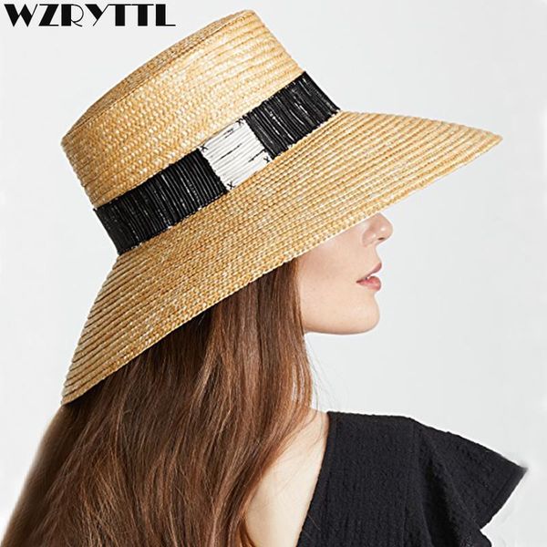 natural floppy women summer hat ladies sun hat woven wide brim with textured black white band beach straw fedoras, Blue;gray
natural floppy women summer hat ladies sun hat woven wide brim with textured black white band beach straw fedoras, Blue;gray