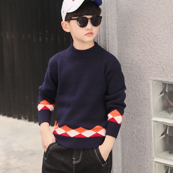 knit patchwork plaid sweaters for kids clothing autumn 2019 o-neck sweater teenage boys knitting children pullover clothes, Blue
knit patchwork plaid sweaters for kids clothing autumn 2019 o-neck sweater teenage boys knitting children pullover clothes, Blue