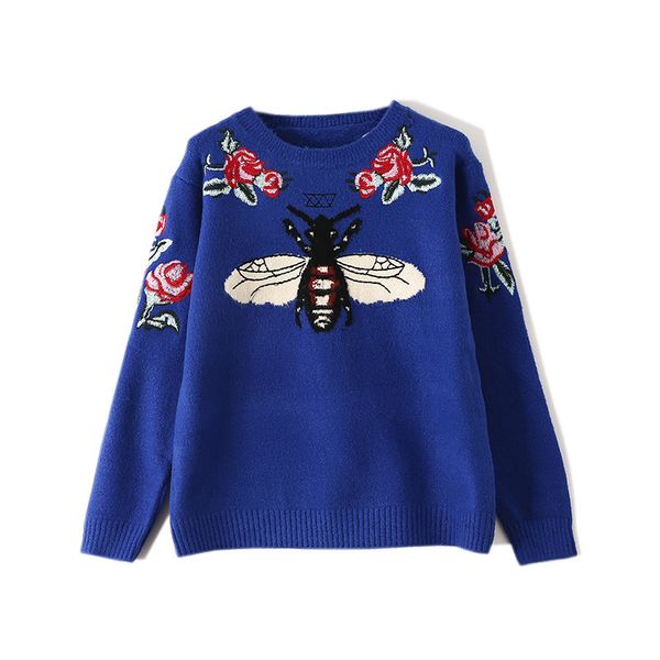 luxury design winter sweaters bee embroidery pullovers woman spring fall knitted pullovers business office lady slim sweaters pullovers coat, White;black
luxury design winter sweaters bee embroidery pullovers woman spring fall knitted pullovers business office lady slim sweaters pullovers coat, White;black