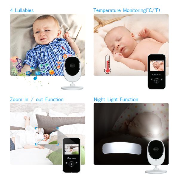baby sleeping monitor 2.4ghz wireless connection 2.4 inches lcd night vision two-way talk temperature monitoring eu/us plug
baby sleeping monitor 2.4ghz wireless connection 2.4 inches lcd night vision two-way talk temperature monitoring eu/us plug