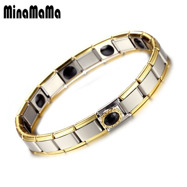 new design elastic square link chain germanium health energy rhinestone crystal magnetic bracelet for men women gift jewelry, Black
new design elastic square link chain germanium health energy rhinestone crystal magnetic bracelet for men women gift jewelry, Black