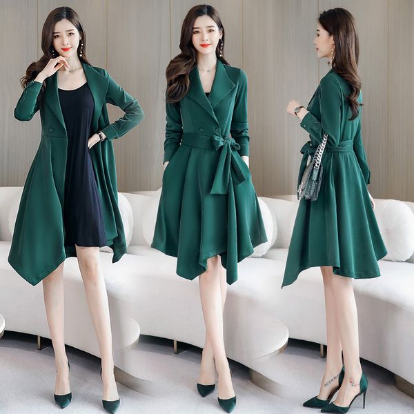 the spring style western style is simple and easy temperament contracted bright silk dust coat cultivate one's morality, Tan;black
the spring style western style is simple and easy temperament contracted bright silk dust coat cultivate one's morality, Tan;black