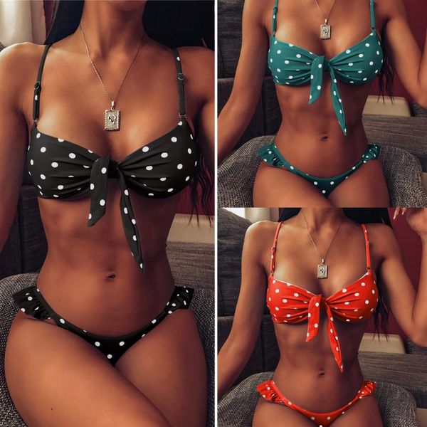 bikinis set bow tie push up bikini polka dot retro frill g-string thong swimwear beachwear bathing suit
bikinis set bow tie push up bikini polka dot retro frill g-string thong swimwear beachwear bathing suit