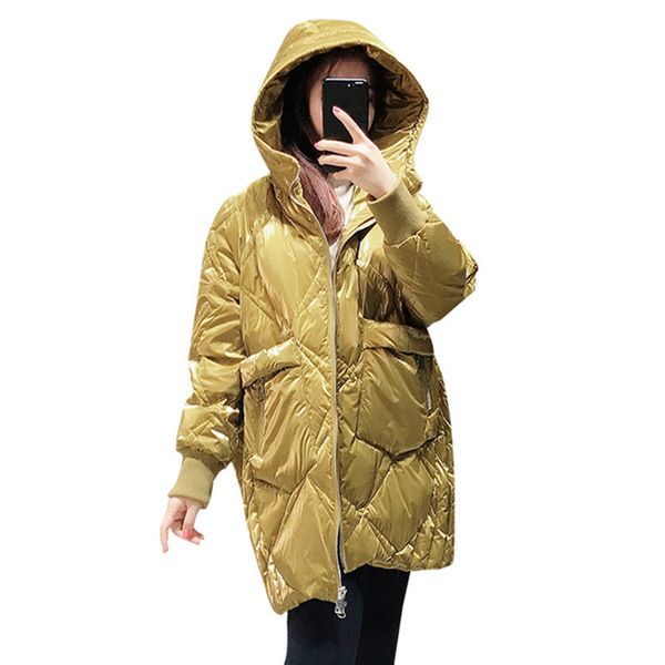 rlyaeiz europe style women winter coats streetwear fashion glossy 90% white duck down jackets women parka thicken warm outwear, Black
rlyaeiz europe style women winter coats streetwear fashion glossy 90% white duck down jackets women parka thicken warm outwear, Black