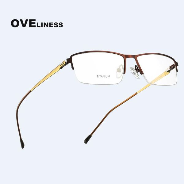 optical glasses frame men eyeglasses prescription myopia computer titanium alloy ultralight male metal half screwless eyewear, Black
optical glasses frame men eyeglasses prescription myopia computer titanium alloy ultralight male metal half screwless eyewear, Black