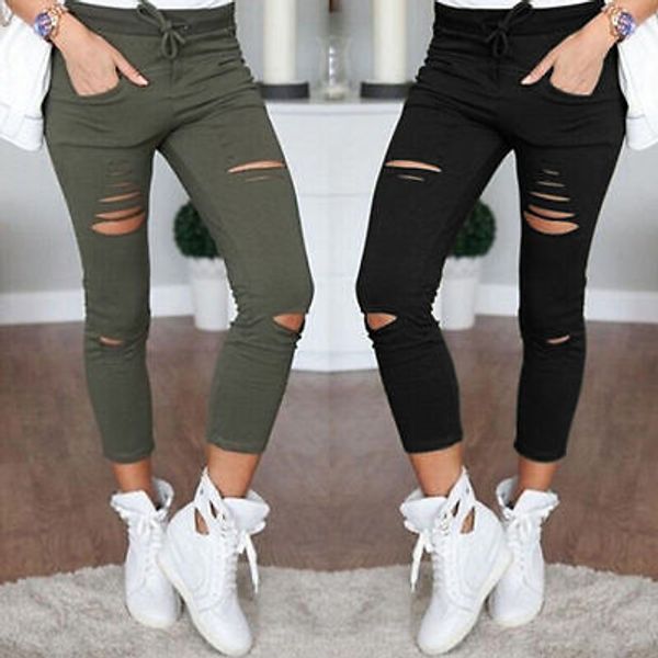 new 2016 skinny jeans women denim pants holes destroyed knee pencil pants casual trousers black white stretch ripped jeans, Blue
new 2016 skinny jeans women denim pants holes destroyed knee pencil pants casual trousers black white stretch ripped jeans, Blue