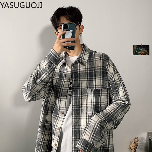 yasuguoji 2020 new spring casual plaid shirt men shirts fashion chemise homme mens checkered shirts long sleeve shirt men blouse, White;black
yasuguoji 2020 new spring casual plaid shirt men shirts fashion chemise homme mens checkered shirts long sleeve shirt men blouse, White;black