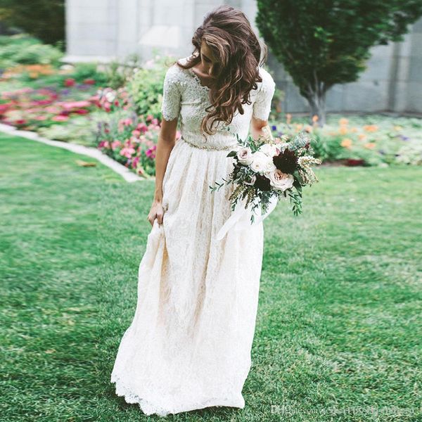 Lace Boho Wedding Dress Short Sleeve Scoop A Line Beach Bride ustom Made Princess Gown, Champagne
Lace Boho Wedding Dress Short Sleeve Scoop A Line Beach Bride ustom Made Princess Gown, Champagne