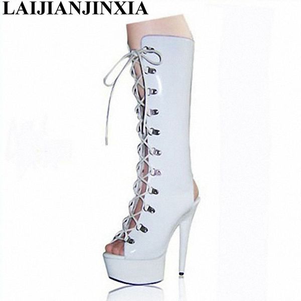 laijianjinxia new fashion 15cm high heels women boots knee high open toe and open heel lace up ladies shoes motorcycle boots, Black
laijianjinxia new fashion 15cm high heels women boots knee high open toe and open heel lace up ladies shoes motorcycle boots, Black