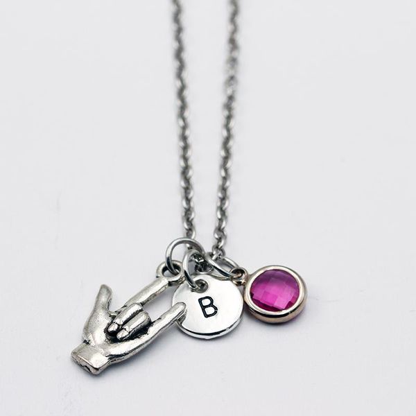 sign language of love pendant/birthstone necklace/a to z letters necklaces/pendant necklace/women fashion jewelry sign language sodxo, Silver
sign language of love pendant/birthstone necklace/a to z letters necklaces/pendant necklace/women fashion jewelry sign language sodxo, Silver