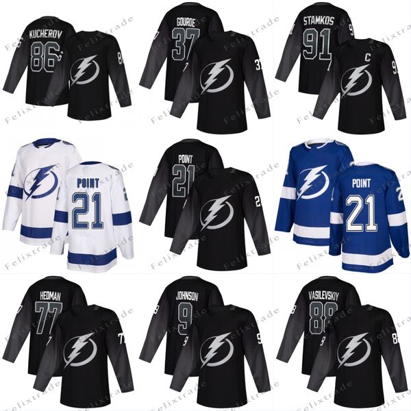 

2019 Alternate Tampa Bay Lightning Nikita Kucherov Brayden Point Steven Stamkos Tyler Johnson Victor Hedman Yanni Gourde J.T. Miller Jersey