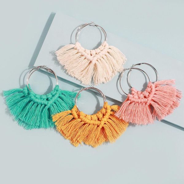 macrame hoop earrings for women tassel earring handmade bohemia earrings jewelry ing, Golden;silver
macrame hoop earrings for women tassel earring handmade bohemia earrings jewelry ing, Golden;silver