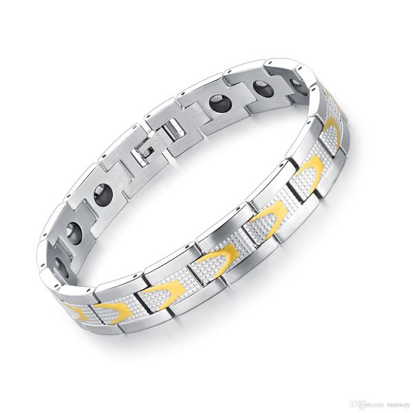 heavy metal mens titanium steel magnetic therapy power bracelet cuff link chain silver gold, Golden;silver
heavy metal mens titanium steel magnetic therapy power bracelet cuff link chain silver gold, Golden;silver