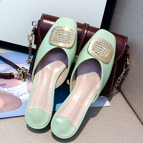 shoes mules for women 2020 woman's slippers slides loafers fashion cover toe low rivet new luxury summer flat fabric metal, Black
shoes mules for women 2020 woman's slippers slides loafers fashion cover toe low rivet new luxury summer flat fabric metal, Black