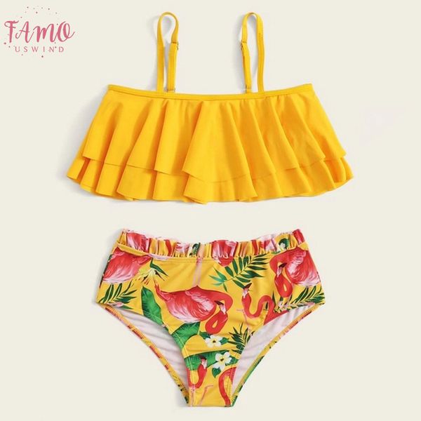 2020 lovely 2pcs swimsuit baby girls ruffle floral bikinis sets kids child flamingo swimwears high waist bathing suit beachwears, White;black
2020 lovely 2pcs swimsuit baby girls ruffle floral bikinis sets kids child flamingo swimwears high waist bathing suit beachwears, White;black