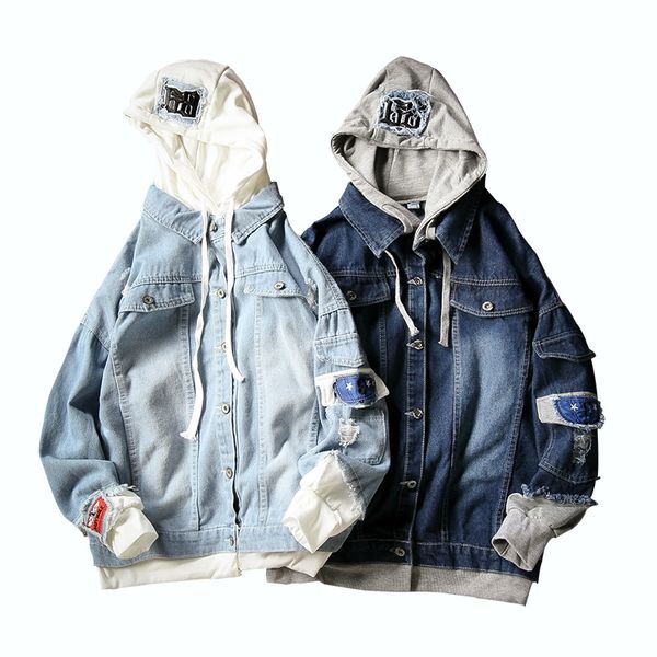 mens denim jacket spring new trendy fashion ripped denim jacket mens jeans outwear male cowboy coats streetwear ,ga173, Black;brown
mens denim jacket spring new trendy fashion ripped denim jacket mens jeans outwear male cowboy coats streetwear ,ga173, Black;brown