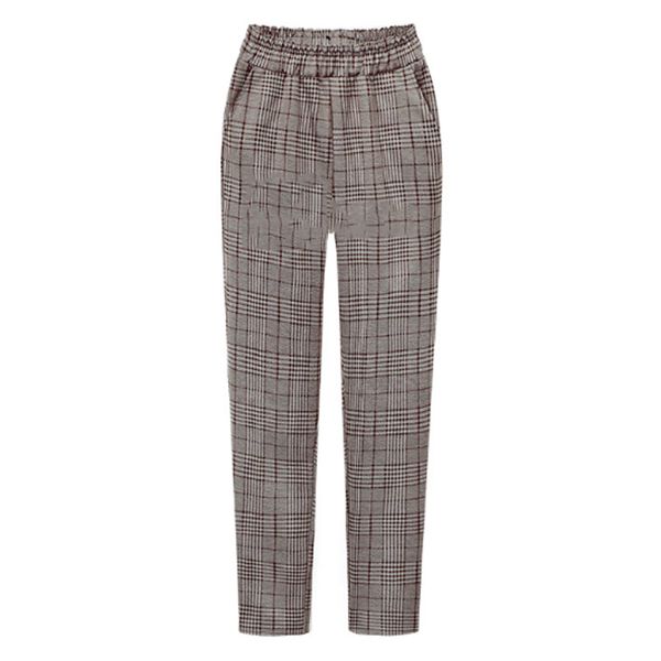 2019 autumn european style women plus size 4xltrousers loose anklet-length pants casual plaid elastic waist female brand capris, Black;white
2019 autumn european style women plus size 4xltrousers loose anklet-length pants casual plaid elastic waist female brand capris, Black;white