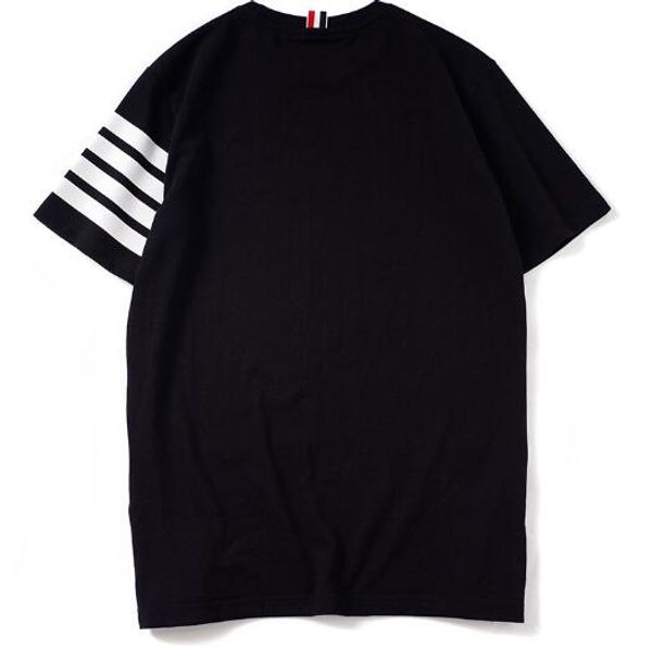 european and american t-shirt cotton brand men's loose new printed tb models and bars 4 short-sleeved tide men bead women couples stude, Black
european and american t-shirt cotton brand men's loose new printed tb models and bars 4 short-sleeved tide men bead women couples stude, Black