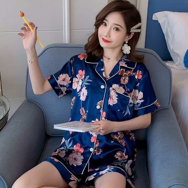summer silk short-sleeved shorts pajamas two-piece sets student ice silk thin can go out casual homewear suit pajama shorts, Black;red
summer silk short-sleeved shorts pajamas two-piece sets student ice silk thin can go out casual homewear suit pajama shorts, Black;red