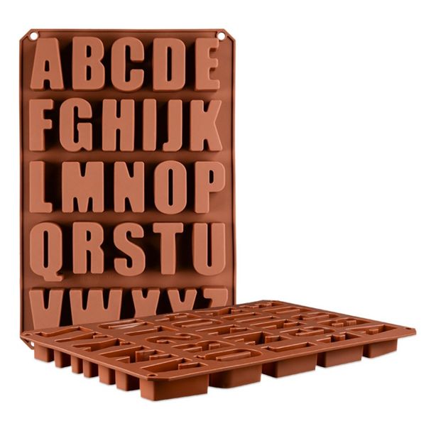26 hole english alphabet cake chocolate mold food grade non-stick baking utensils for home kitchen
26 hole english alphabet cake chocolate mold food grade non-stick baking utensils for home kitchen