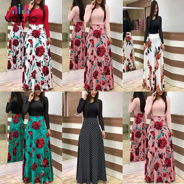 vozro round neck flower printing spelling color winter maxi party lace dress women long sleeve longuette vestidos dresses, Black;gray
vozro round neck flower printing spelling color winter maxi party lace dress women long sleeve longuette vestidos dresses, Black;gray