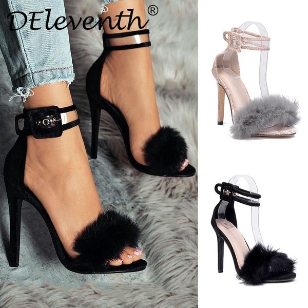 party women's shoes hair high heels sandals fashion club women's high heels big size 35-42 11.5 cm, Black
party women's shoes hair high heels sandals fashion club women's high heels big size 35-42 11.5 cm, Black