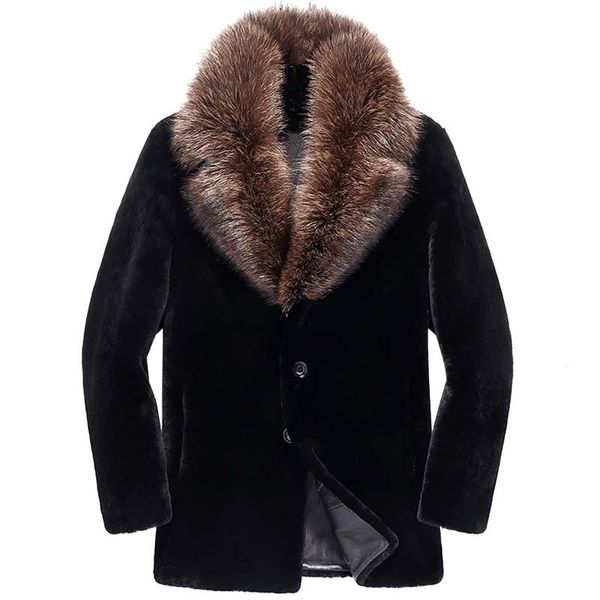 winter jacket real men's sheep shearling coat men clothes 2020 raccoon fur collar warm jackets plus size dxl2752 my2809, Black
winter jacket real men's sheep shearling coat men clothes 2020 raccoon fur collar warm jackets plus size dxl2752 my2809, Black