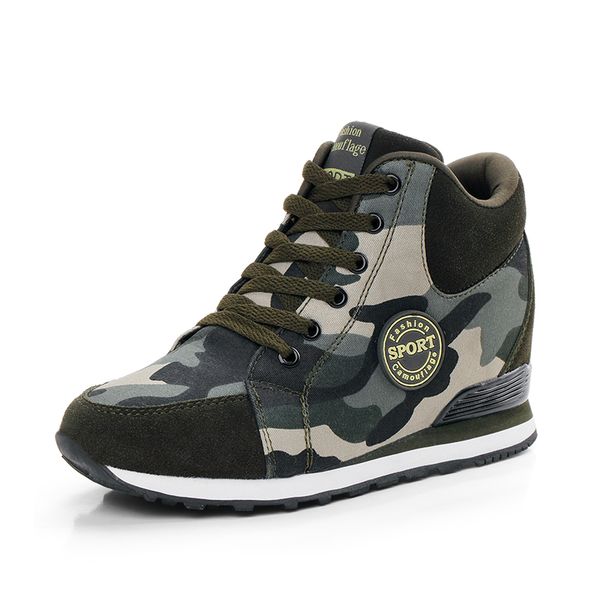 new camouflage army ankle boots high casual shoes women platform shoes leather canvas height increasing women's, Black
new camouflage army ankle boots high casual shoes women platform shoes leather canvas height increasing women's, Black