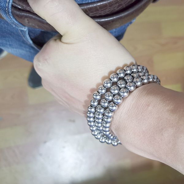 3pcs/lot silver stainless steel handmade ball chain bracelet beaded chain bangle for mens gifts jewelry 8mm 8.66'', Black
3pcs/lot silver stainless steel handmade ball chain bracelet beaded chain bangle for mens gifts jewelry 8mm 8.66'', Black