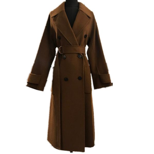 2019 winter vintage double breasted woolen coat women straight loose long wool blends coat, Black
2019 winter vintage double breasted woolen coat women straight loose long wool blends coat, Black