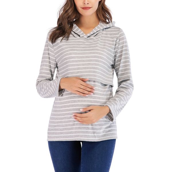 maternity hooded sweatshirt fashion new striped hooded loose breastfeeding long sleeve maternity t-shirt top, White
maternity hooded sweatshirt fashion new striped hooded loose breastfeeding long sleeve maternity t-shirt top, White