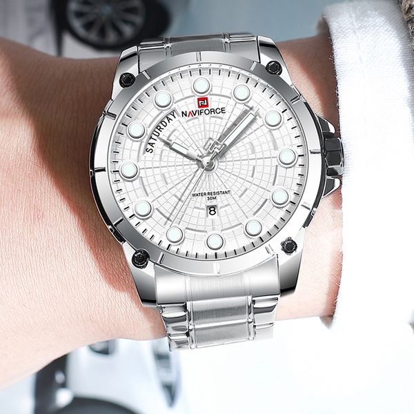 naviforce brand watch men fashion creative stainless steel waterproof quartz analog male clock wrist watch 2019 erkek kol saati, Slivery;brown
naviforce brand watch men fashion creative stainless steel waterproof quartz analog male clock wrist watch 2019 erkek kol saati, Slivery;brown