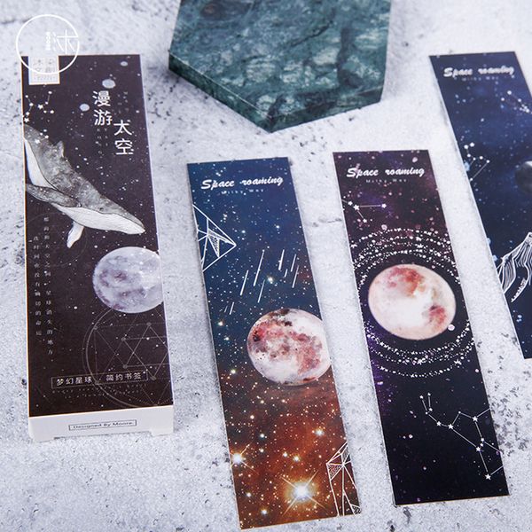 30 pcs/box dream space constellation paper bookmark stationery bookmarks book holder message card school supplies papelaria
30 pcs/box dream space constellation paper bookmark stationery bookmarks book holder message card school supplies papelaria