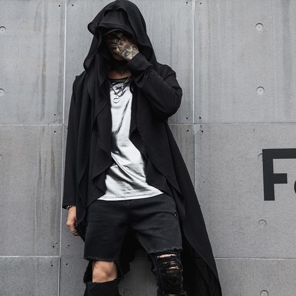 men's clothing cardigan punk personality hooded windbreaker jacket europe and america men's hip hop loose trench coat, Tan;black
men's clothing cardigan punk personality hooded windbreaker jacket europe and america men's hip hop loose trench coat, Tan;black