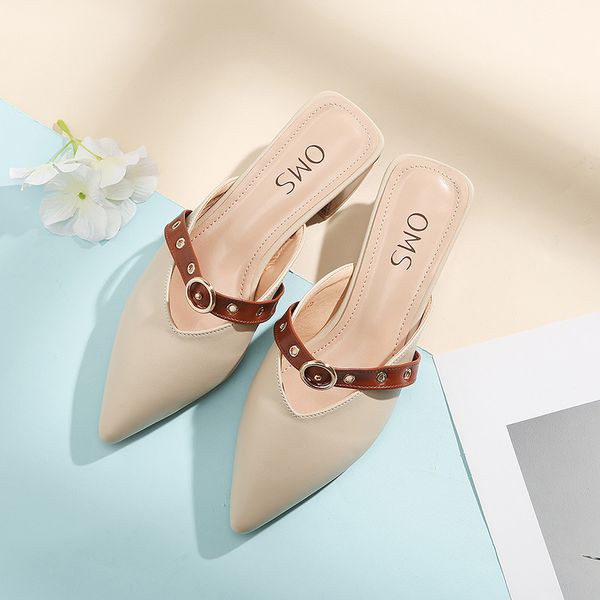 loafers mules for women 2020 cover toe square heel shoes ladies' slippers rivet pantofle med slides block pointed new, Black
loafers mules for women 2020 cover toe square heel shoes ladies' slippers rivet pantofle med slides block pointed new, Black